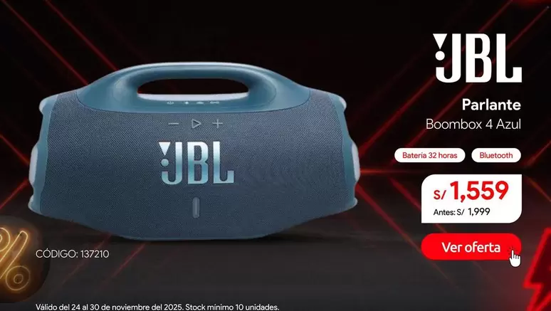 JBL - Parlante Boombax 4 Azul