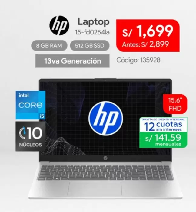 Hp - Laptop 15-fd0254la