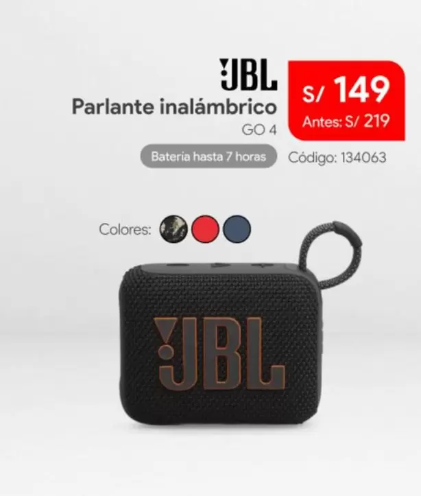 JBL - Parlante inalámbrico GO 4