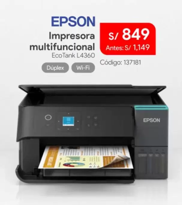 Epson - Impresora multifuncional EcoTank L4360