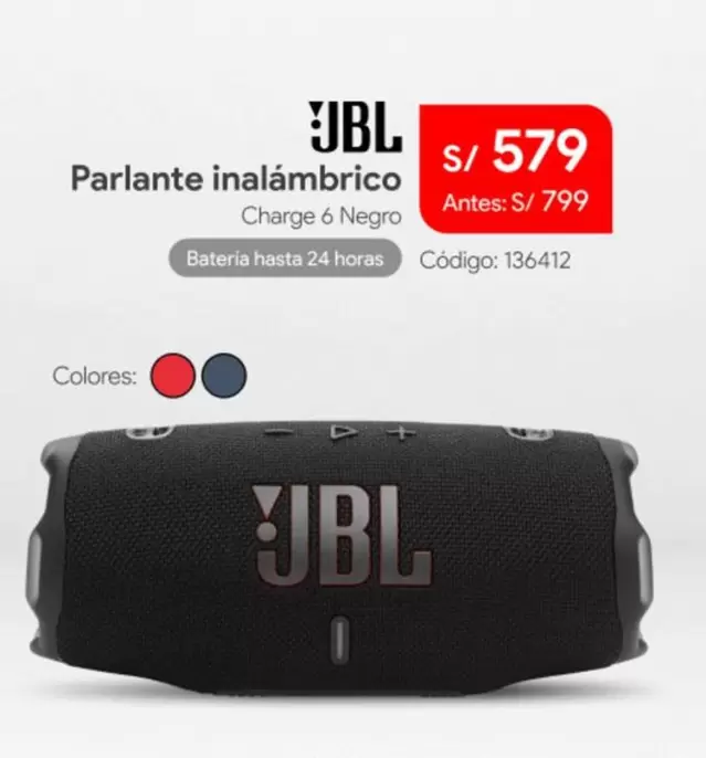 JBL - Charge 6 Negro