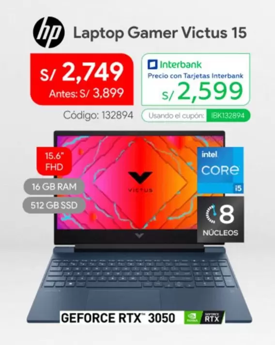 Hp - Laptop Gamer Victus 15