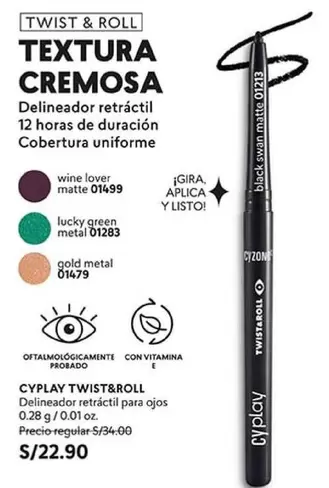 TWIST&ROLL Delineador retráctil para ojos