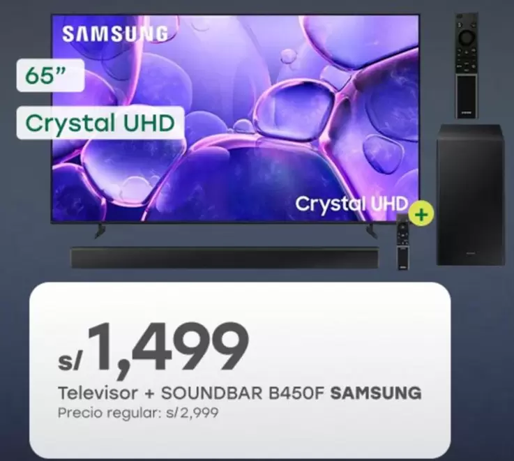 Samsung - Televisor + SOUNDBAR B450F