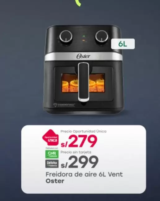 Oster - Freidora de aire 6L Vent