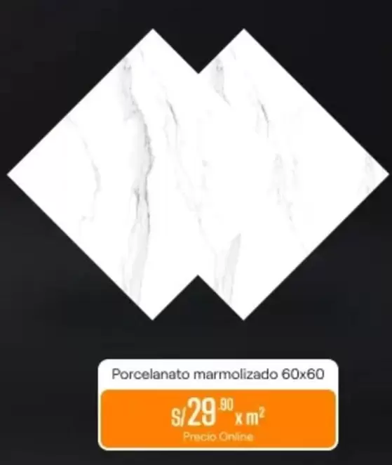 Porcelanato marmolizado 60x60