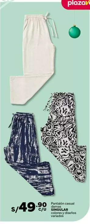 Pantalon casual damas