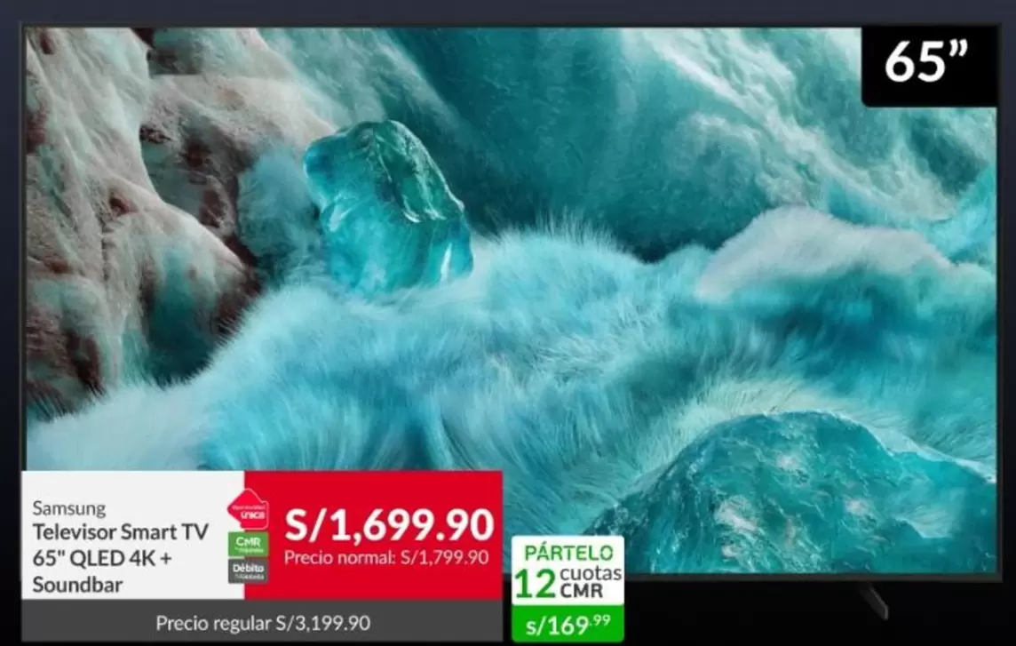 Samsung - Televisor Smart TV 65" QLED 4K+ Soundbar