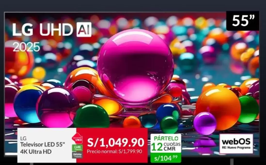 Lg - Televisor LED 55" 4K Ultra HD