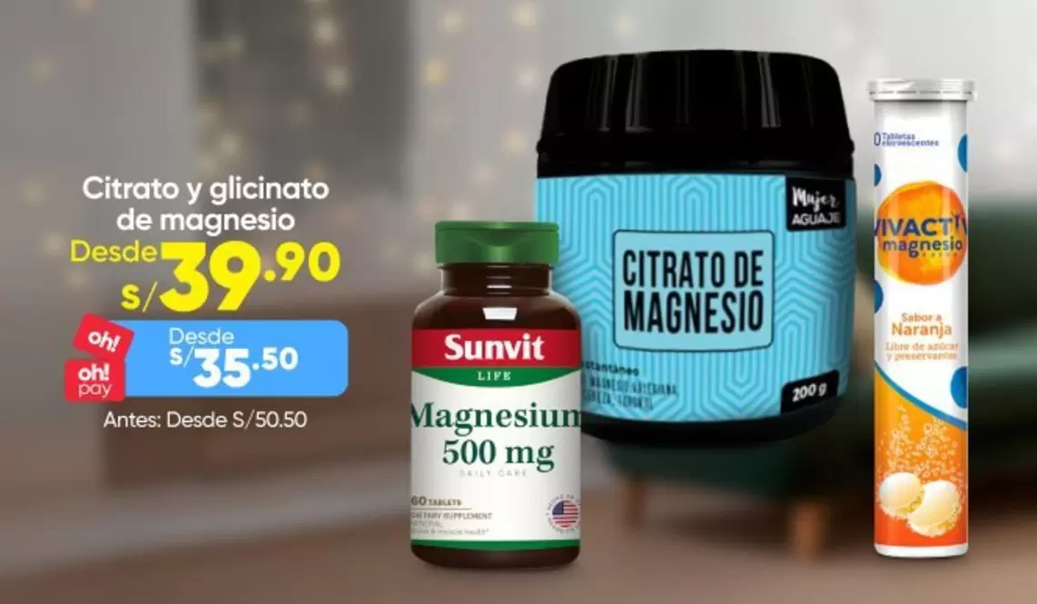 Citrato y glicinato de magnesio