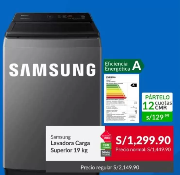 Samsung - Lavadora Carga Superior 19 kg