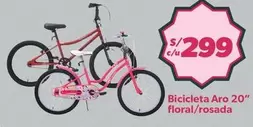 Aro - Bicicleta 20" floral/rosada
