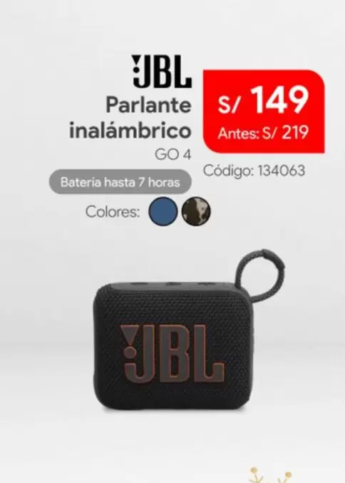 JBL - Parlante inalámbrico GO 4