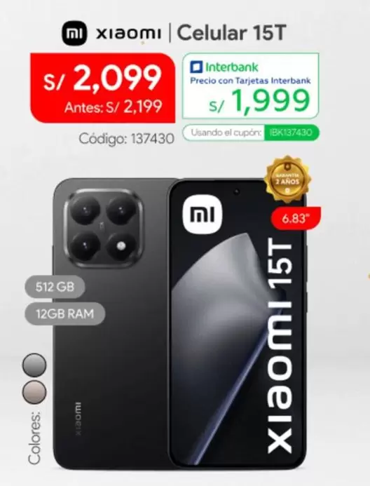 Xiaomi - Celular 15T