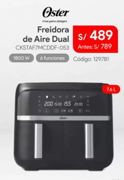 Oster - de Aire Dual CKSTAF7MCDDF-053