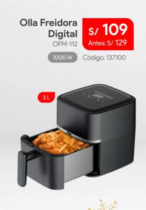 Olla Freidora Digital OFM-112