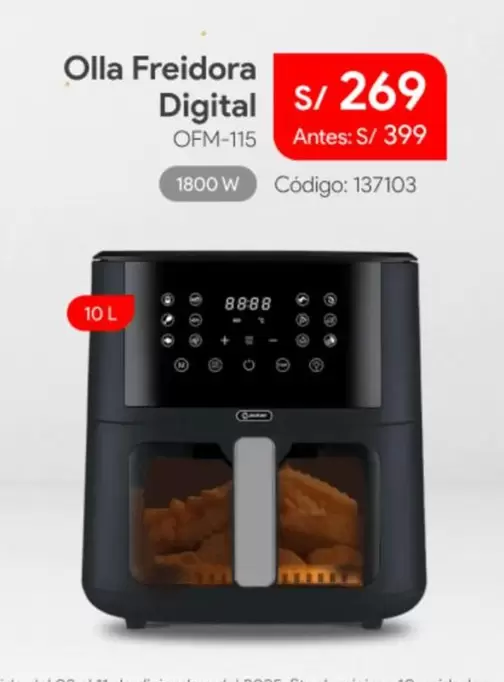 Olla Freidora Digital OFM-115