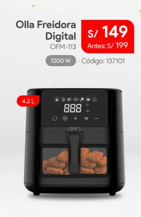 Olla Freidora Digital OFM-113