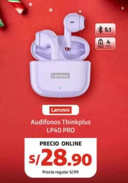 Lenovo - Audifonos Thinkplus LP40 PRO