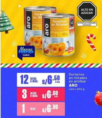 Aro - Duraznos en mitades en almíbar