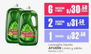 Ayudín - Lavavajilla líquido Limón y sábila