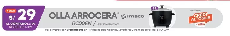 Imaco - OLLA ARROCERA RC006N