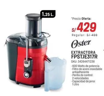 Oster - EXTRACTORA FPSTJE317R