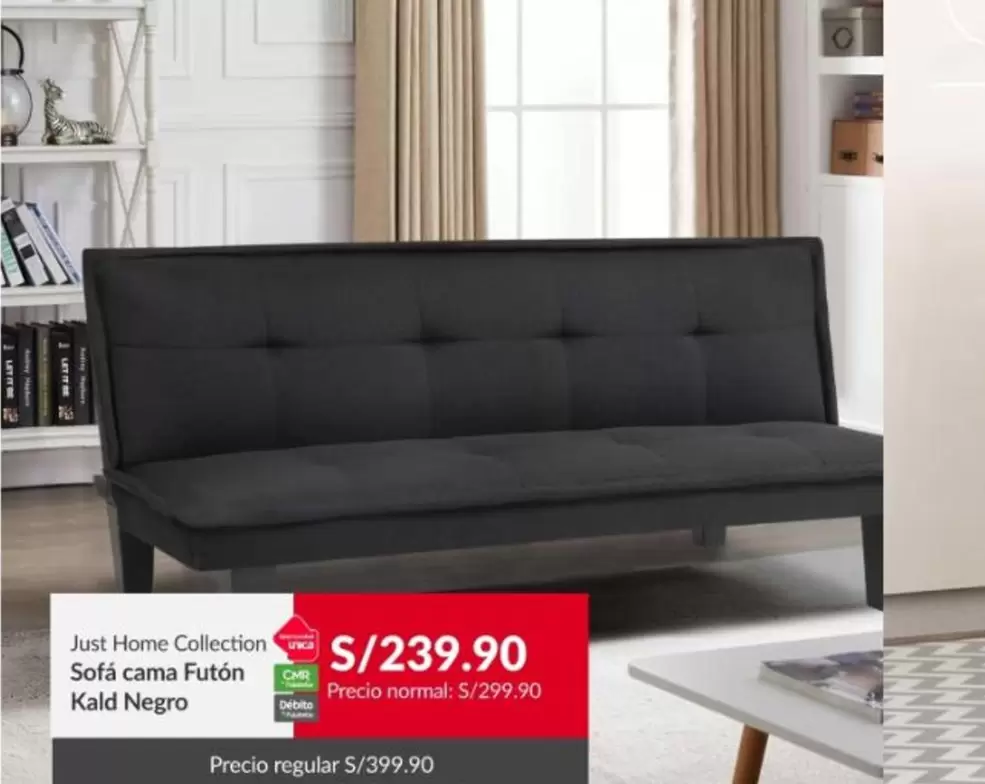 Sofá cama Futón Kald Negro