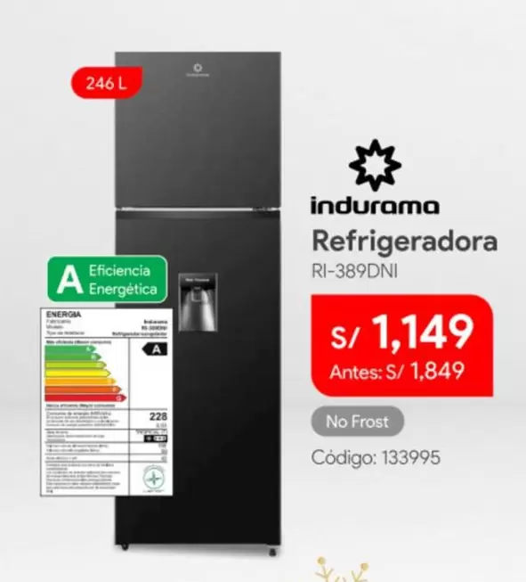 Indurama - Refrigeradora RI-389DNI