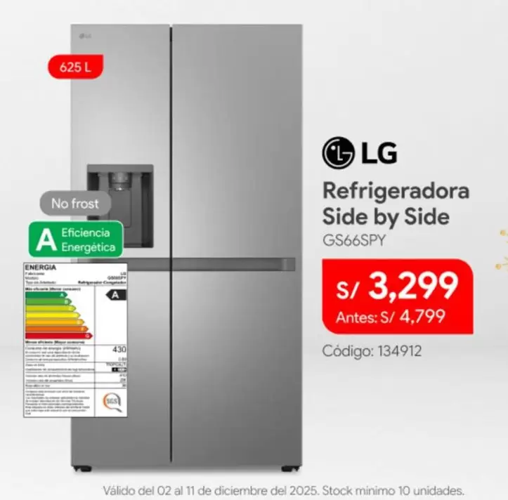 Lg - Refrigeradora Side by Side GS66SPY
