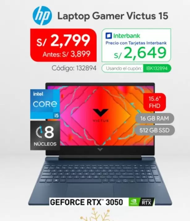 Hp - Laptop Gamer Victus 15