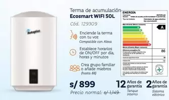 Sol - Ecosmart WIFI 50L