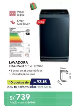 Smart - LAVADORA LMA-104H