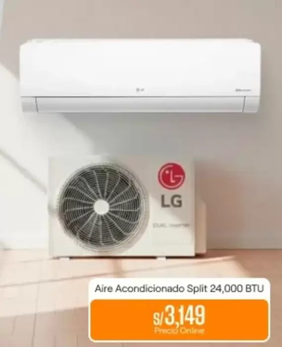 Lg - Aire Acondicionado Split 24,000 BTU