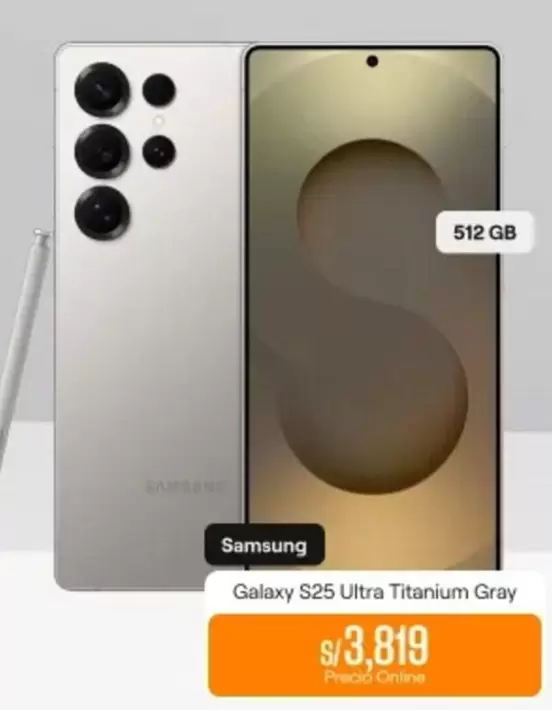 Samsung - Galaxy S25 Ultra Titanium Gray