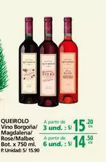 Queirolo - Vino Borgoña/ Magdalena/ Rose/Malbec