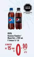 Pepsi - Gaseosa Regular/ Black Bot. x 355 ml.