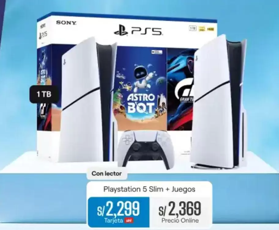 Sony - Playstation 5 Slim + Juegos