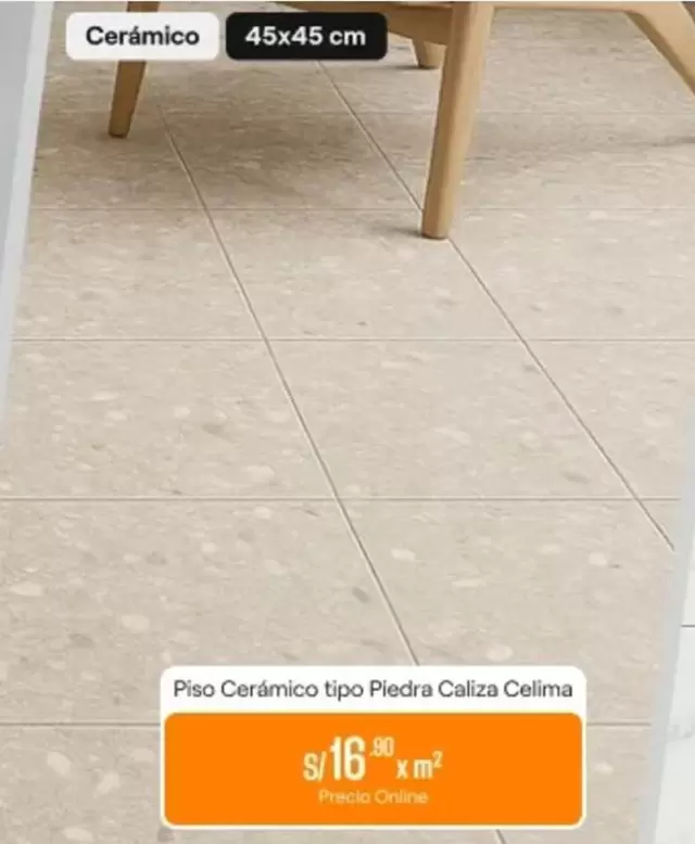 Piso Cerámico tipo Piedra Caliza Celima