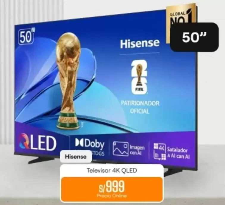 Hisense - Televisor 4K QLED