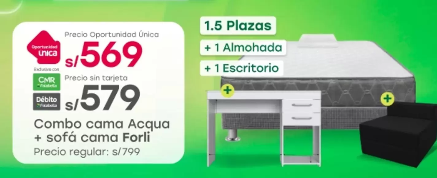 Forli - Combo cama Acqua + sofá cama