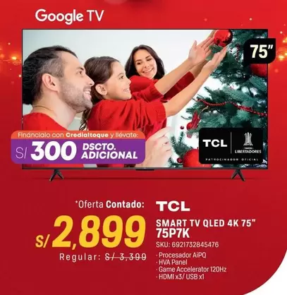 Smart - SMART TV QLED 4K 75" 75P7K