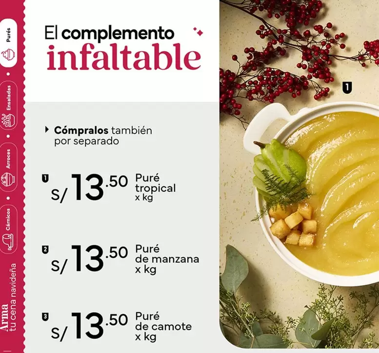 Tropical - Puré tropical, Puré de manzana, Puré de camote