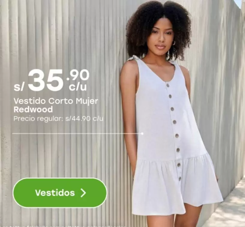 Vestido Corto Mujer Redwood