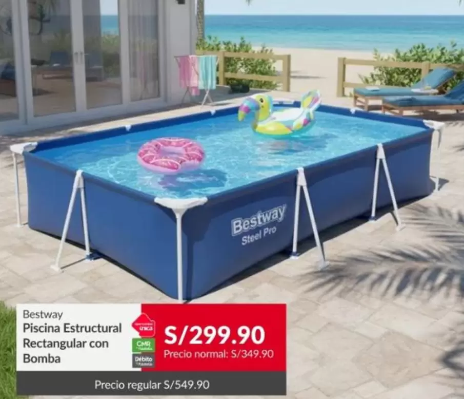 Bestway - Piscina Estructural Rectangular con Bomba