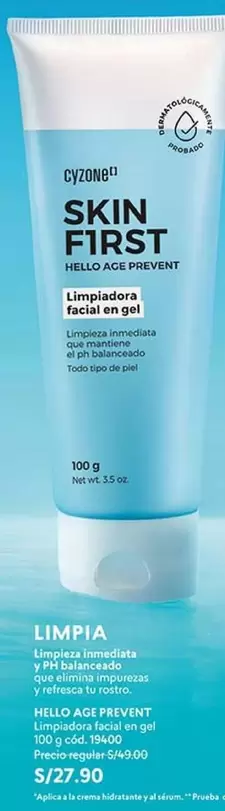 Age - HELLO AGE PREVENT Limpiadora facial en gel