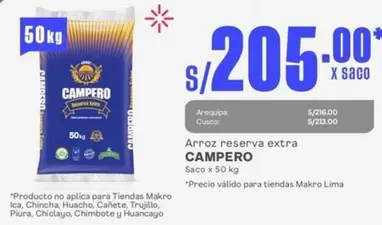 Arequipa - Arroz reserva extra