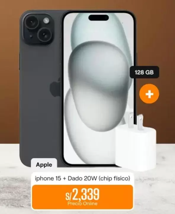 Apple - iphone 15+ Dado 20W (chip fisico)