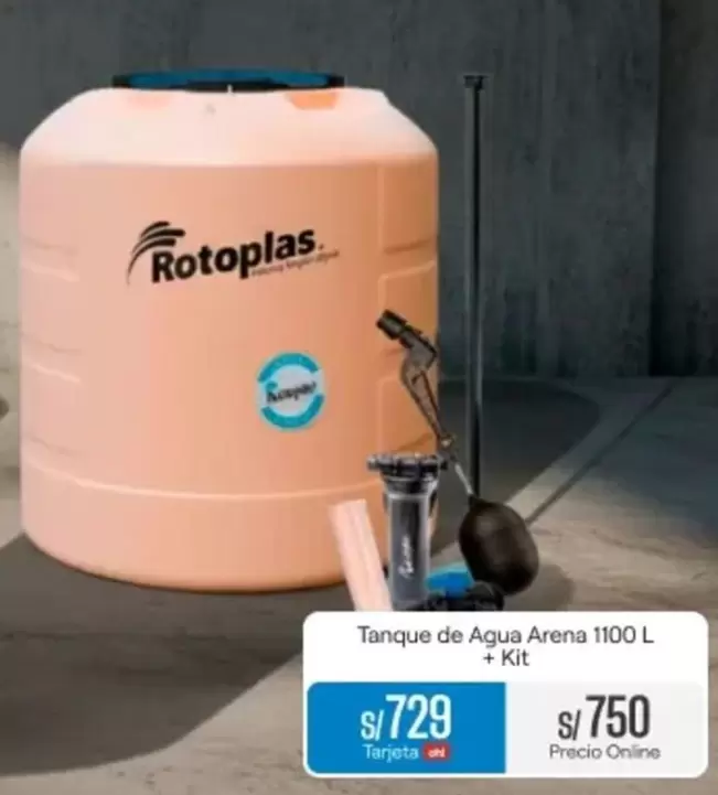 Rotoplas - Agua Arena 1100 L + Kit