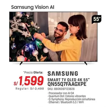 Samsung - SMART TV QLED 4K 55" QN55Q7FAAGXPE